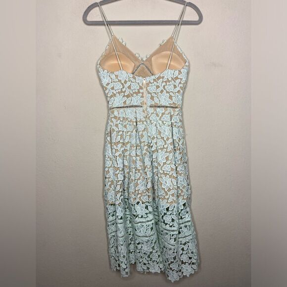 Self-Portrait Azaelea Midi Green Dress Mint Size 2 - Picture 11 of 13
